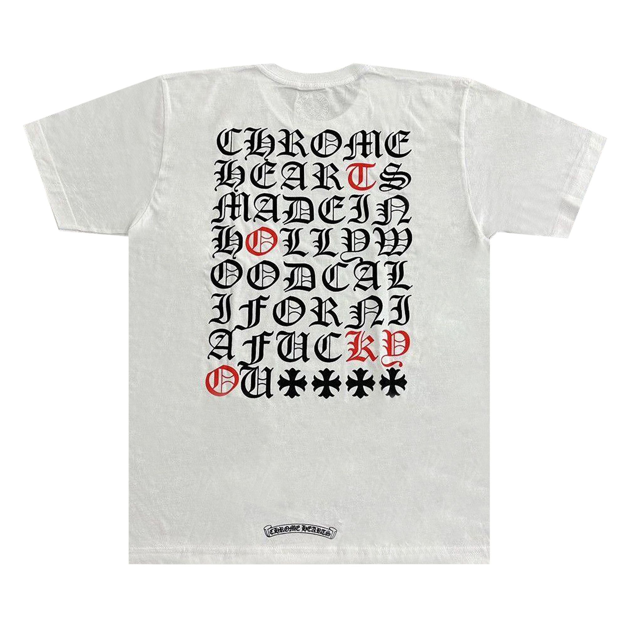 Chrome Hearts Tokyo Exclusive Eye Chart Pocket Tee 'White' - 2