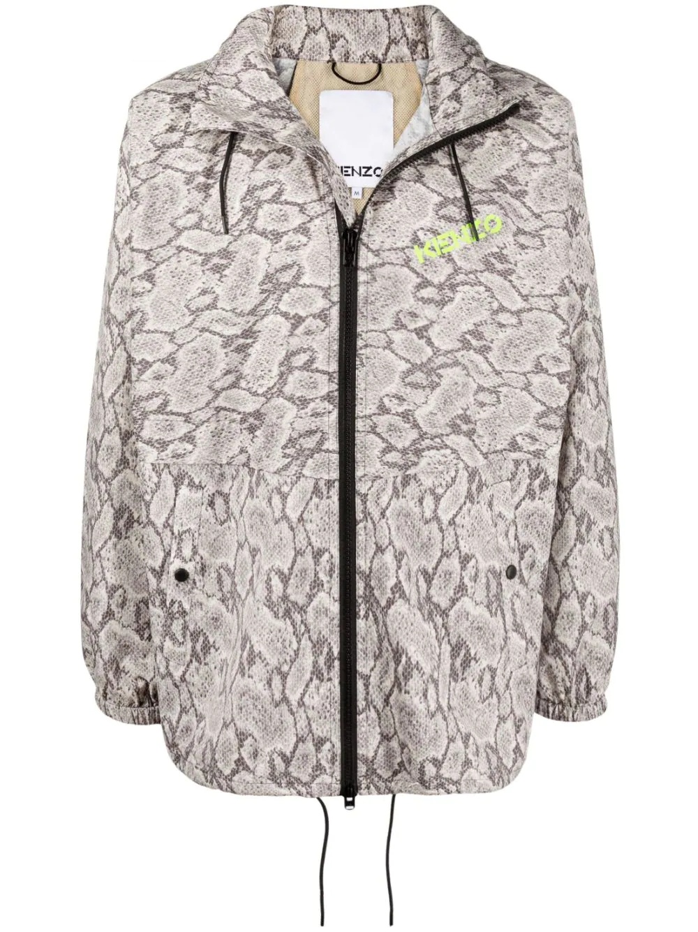 snakeskin print lightweight jacket - 1