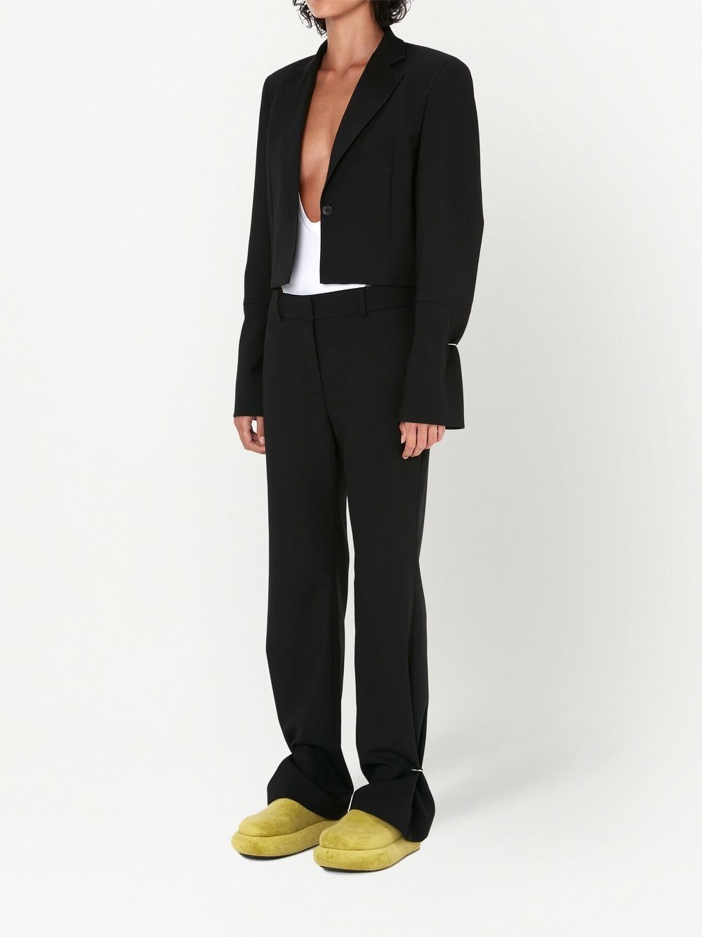ring-detail cropped blazer - 2