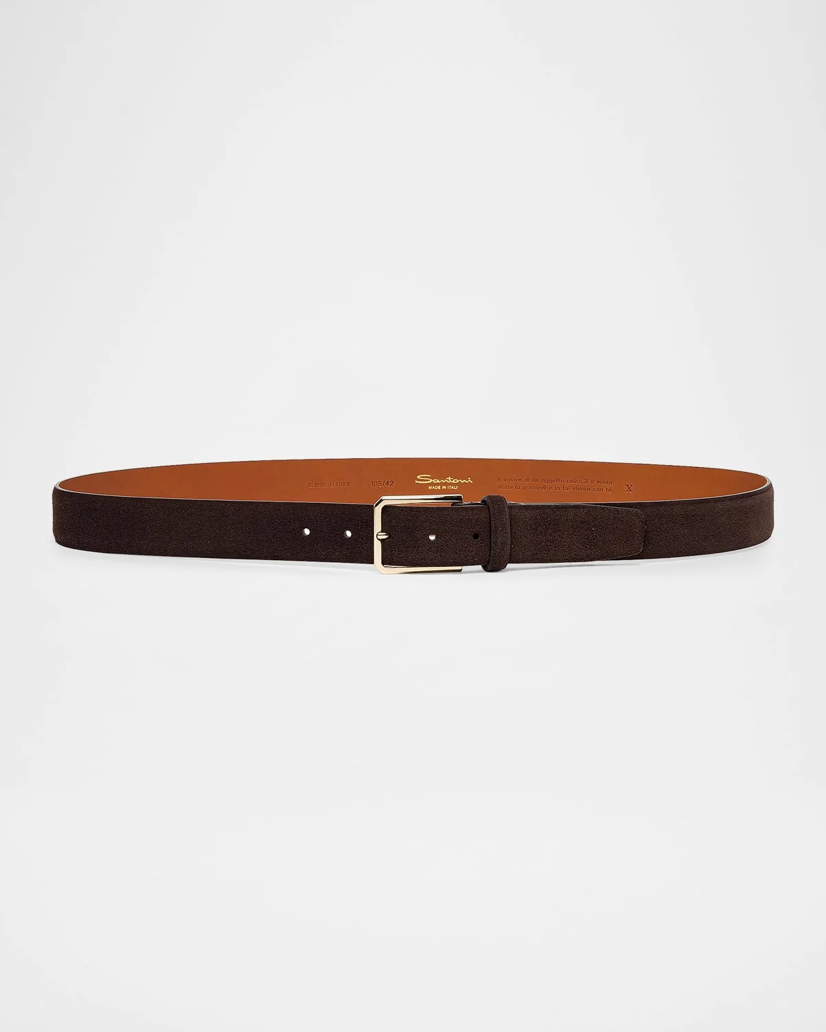 Men's Suede Buckle Belt - 1