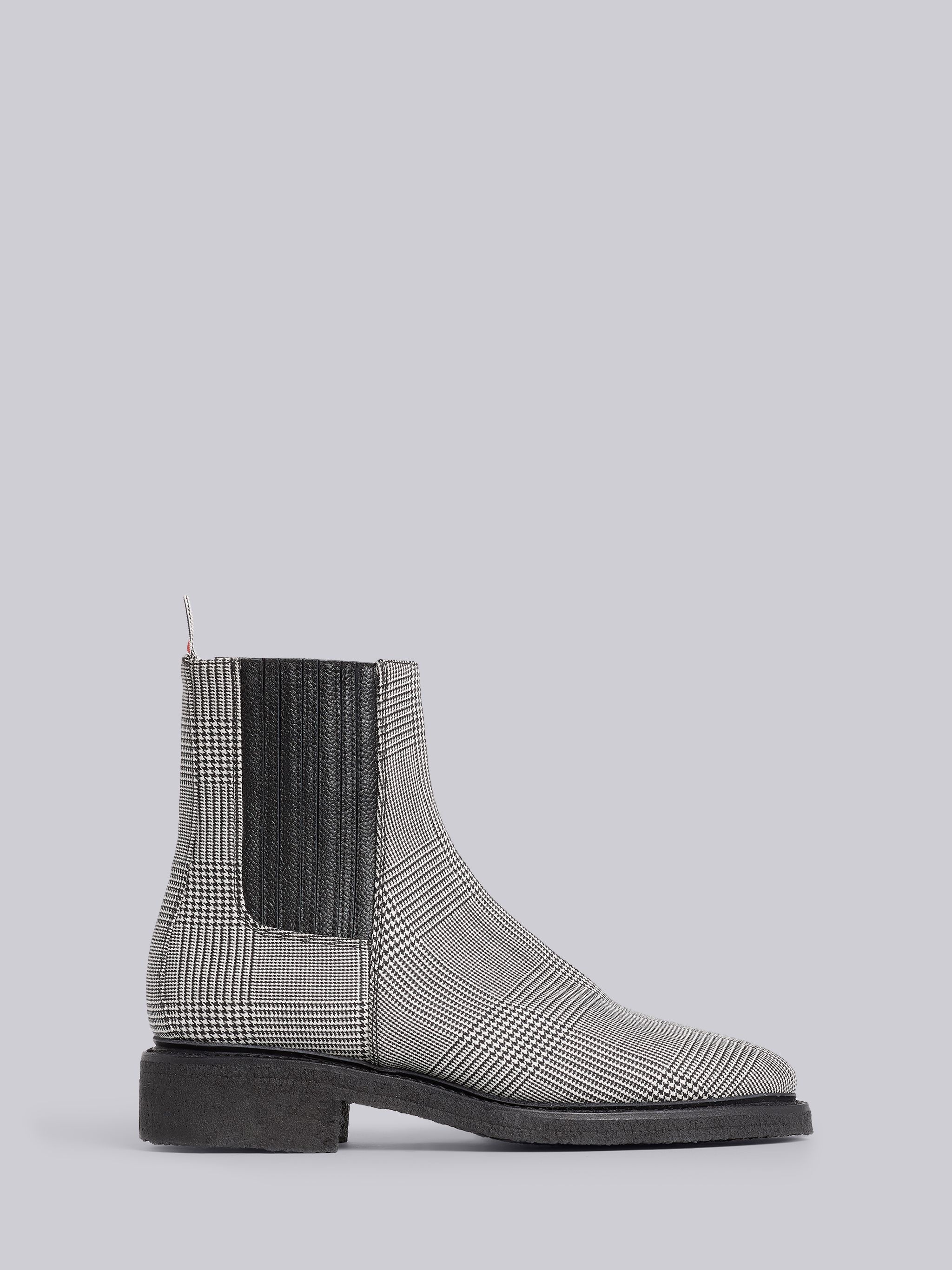 Black and White Prince of Wales Crepe Sole Chelsea Boot - 1