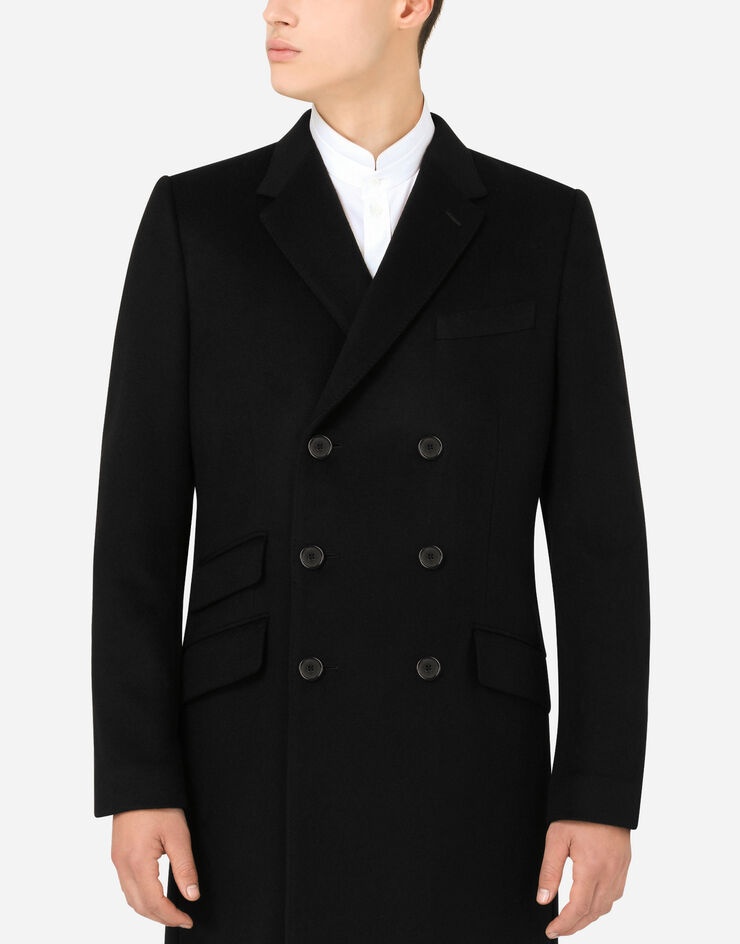 Double-breasted cashmere coat - 4