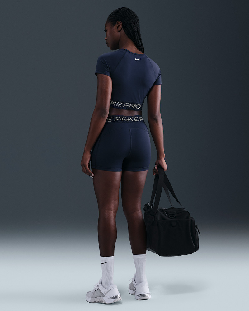 Nike Pro Women's Dri-FIT Short-Sleeve Cropped Graphic Top 5
