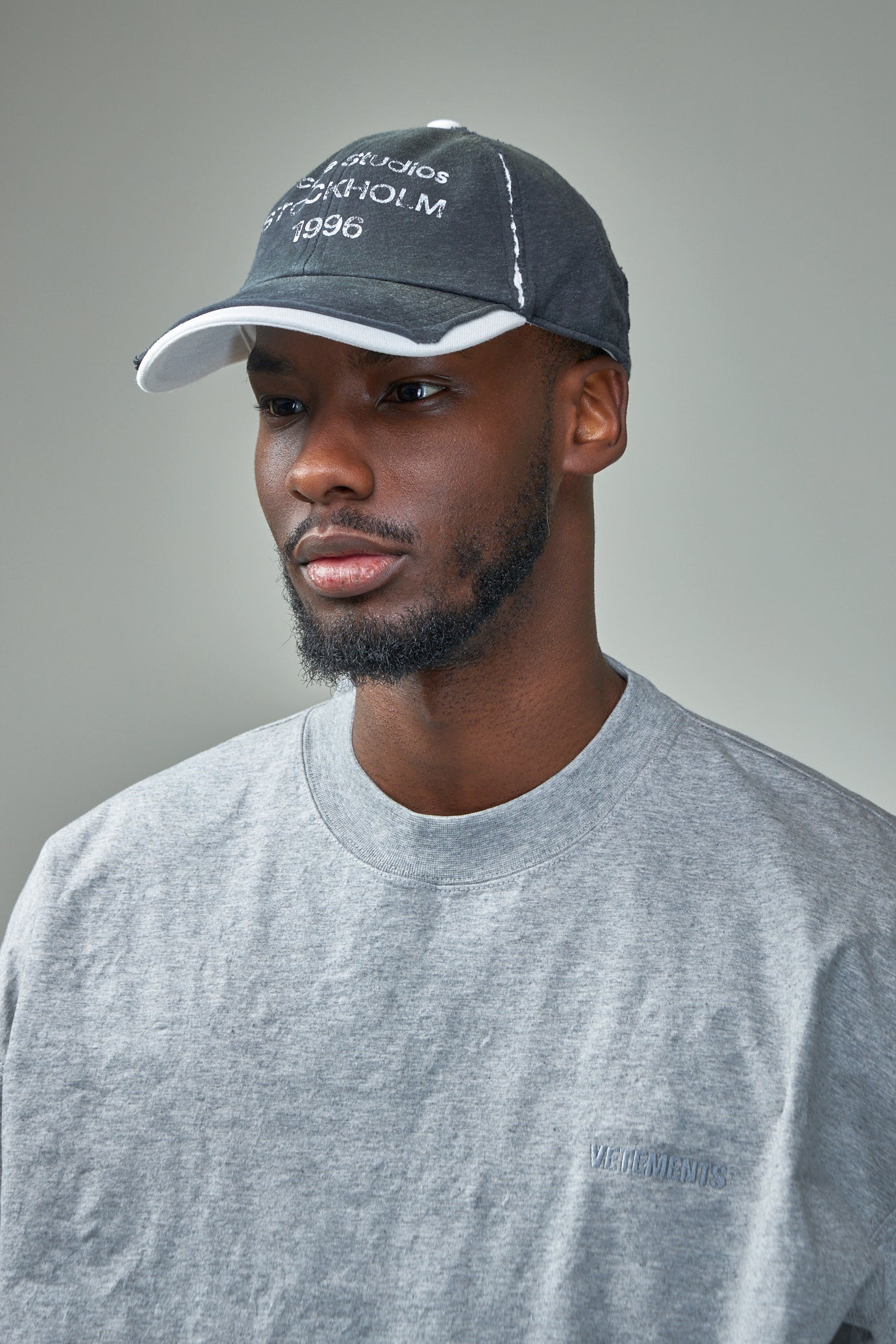 Acne Studios アクネ LOGO STAMP CAP キャップ Acne Studios - Logo stamp cap - Black