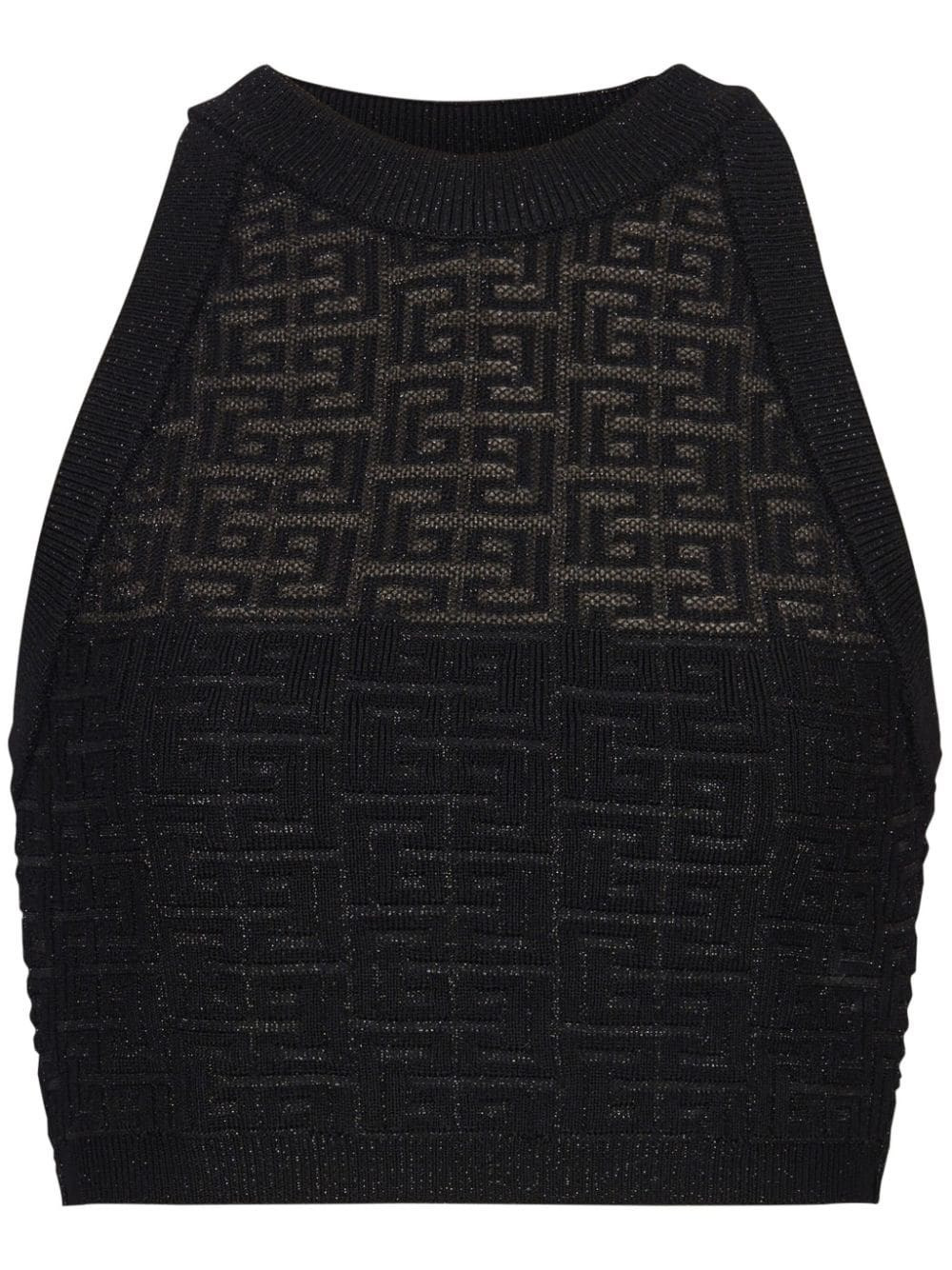 Monogram halterneck top - 1