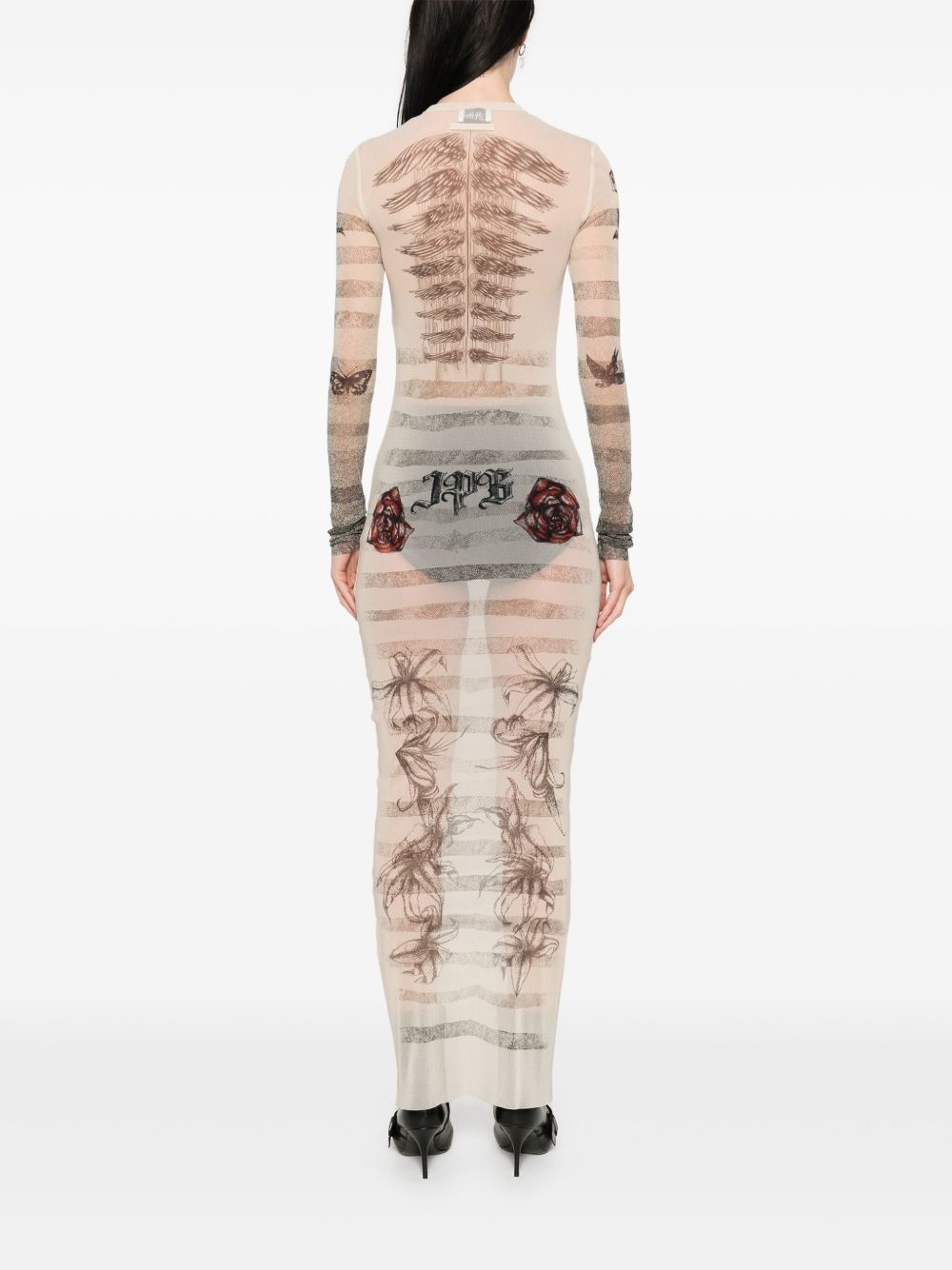 Tattoo Marinière maxi dress - 4
