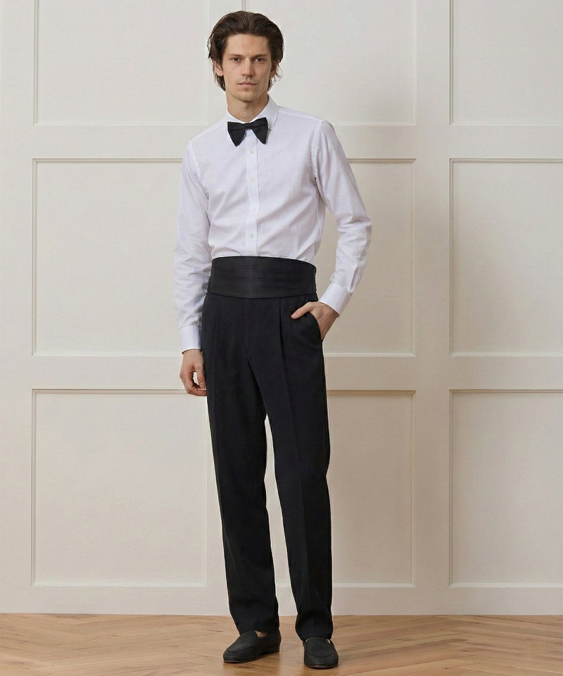 TODD SNYDER Slim Fit Plain Front Tuxedo Dress Shirt outlook