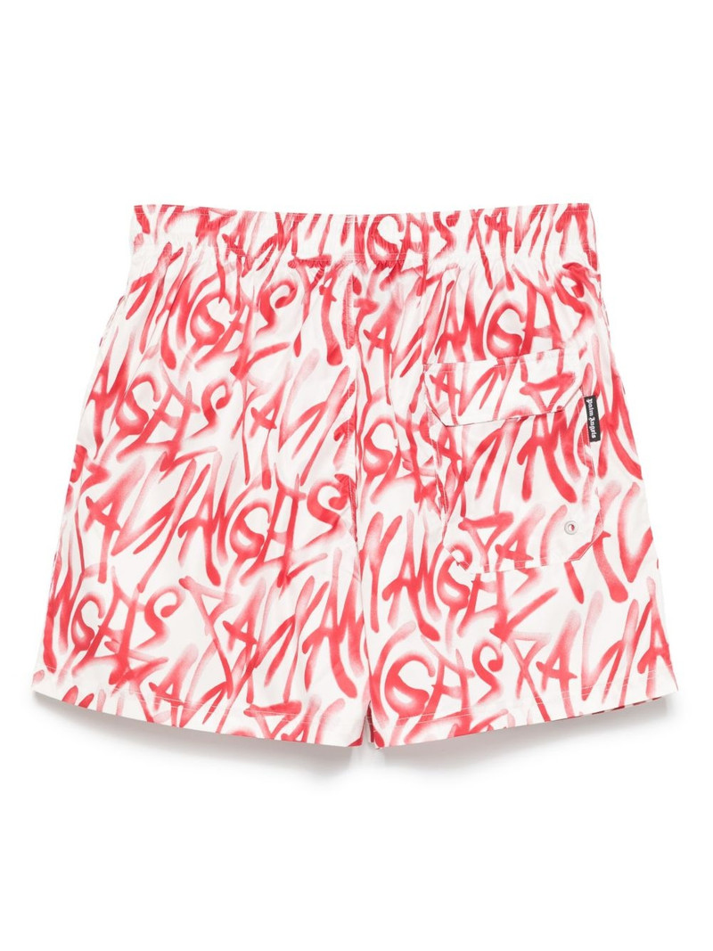 Palm Angels graffiti-print swim shorts outlook