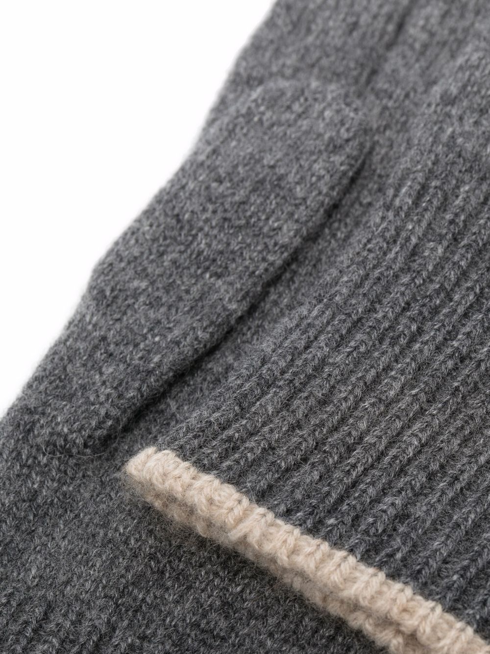 ribbed-knit cashmere gloves - 2