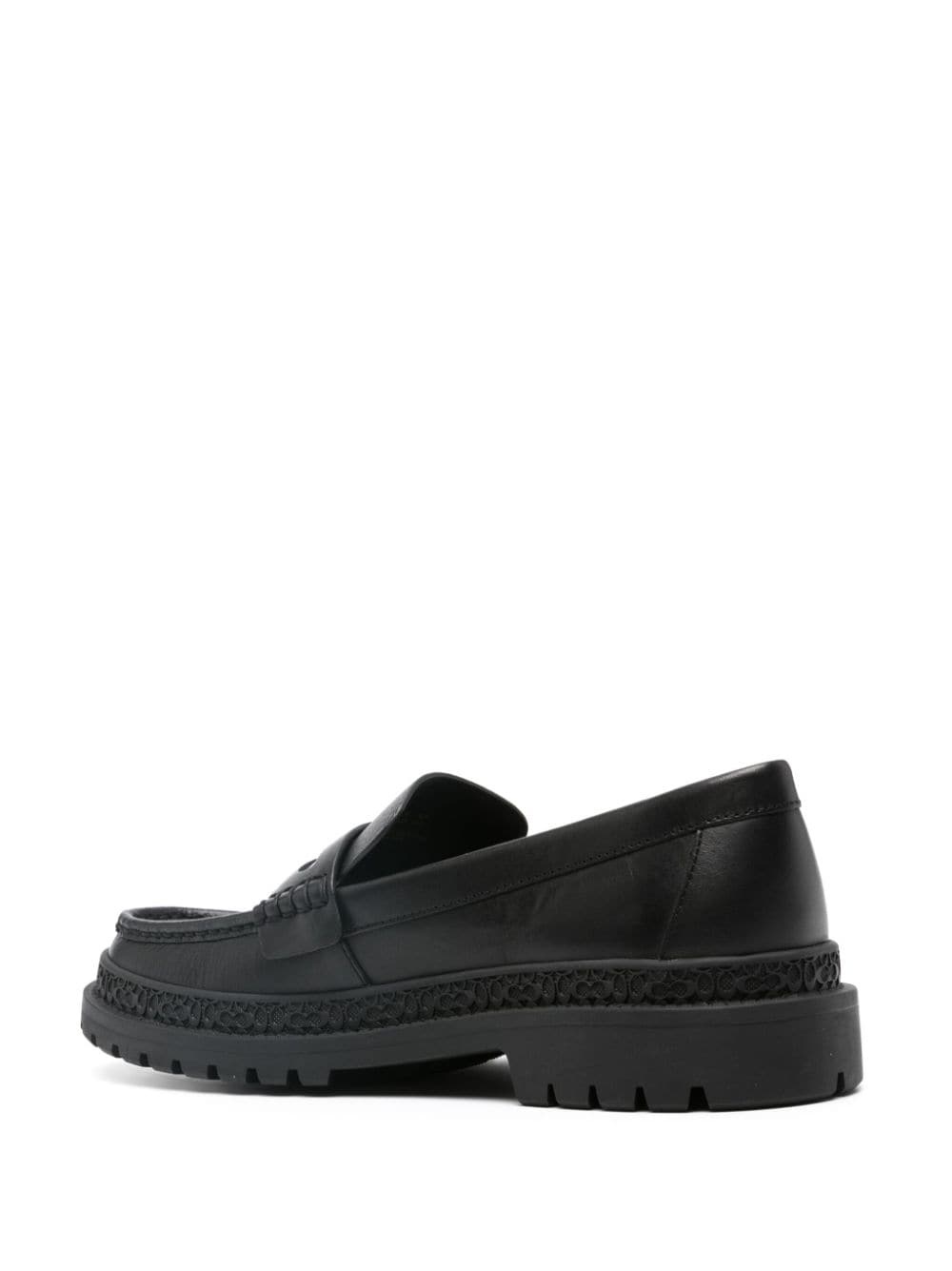 penny-slot leather loafers - 3