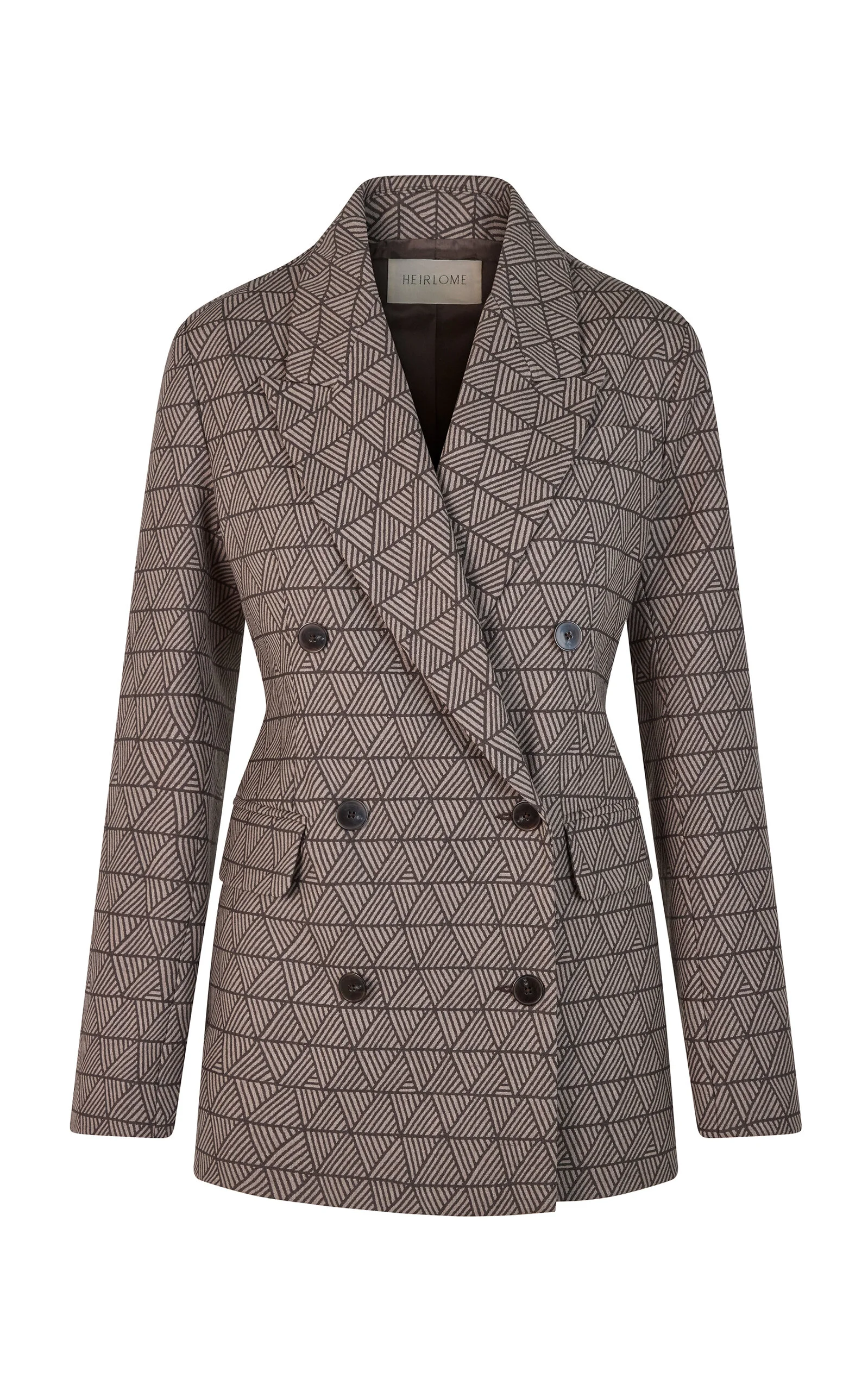 Estelle Wool-Blend Jacquard Blazer taupe - 1
