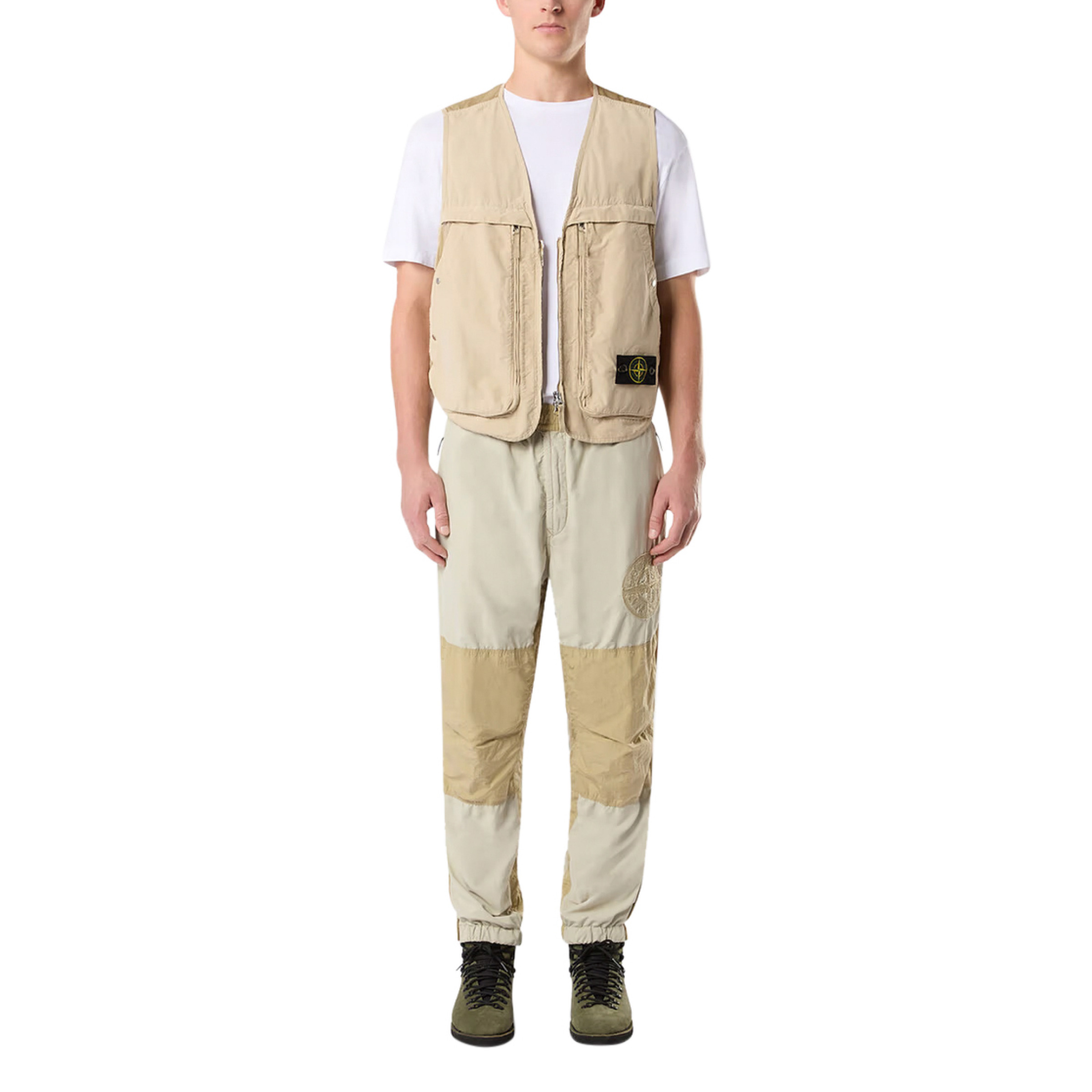Stone Island Logo Patch T-Shirt in White - 4