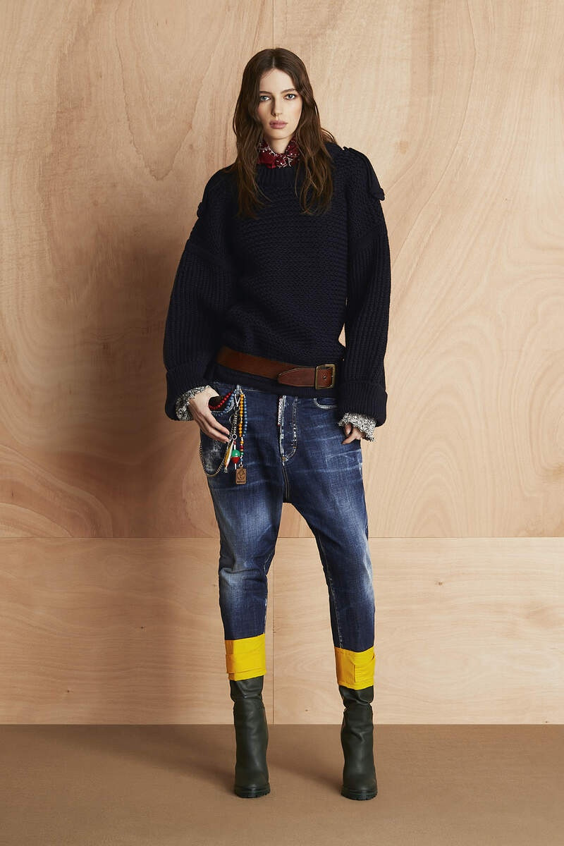 DARK EASY RIPPED WASH FISHERMAN BOTTOM CUFFS JEANS 7