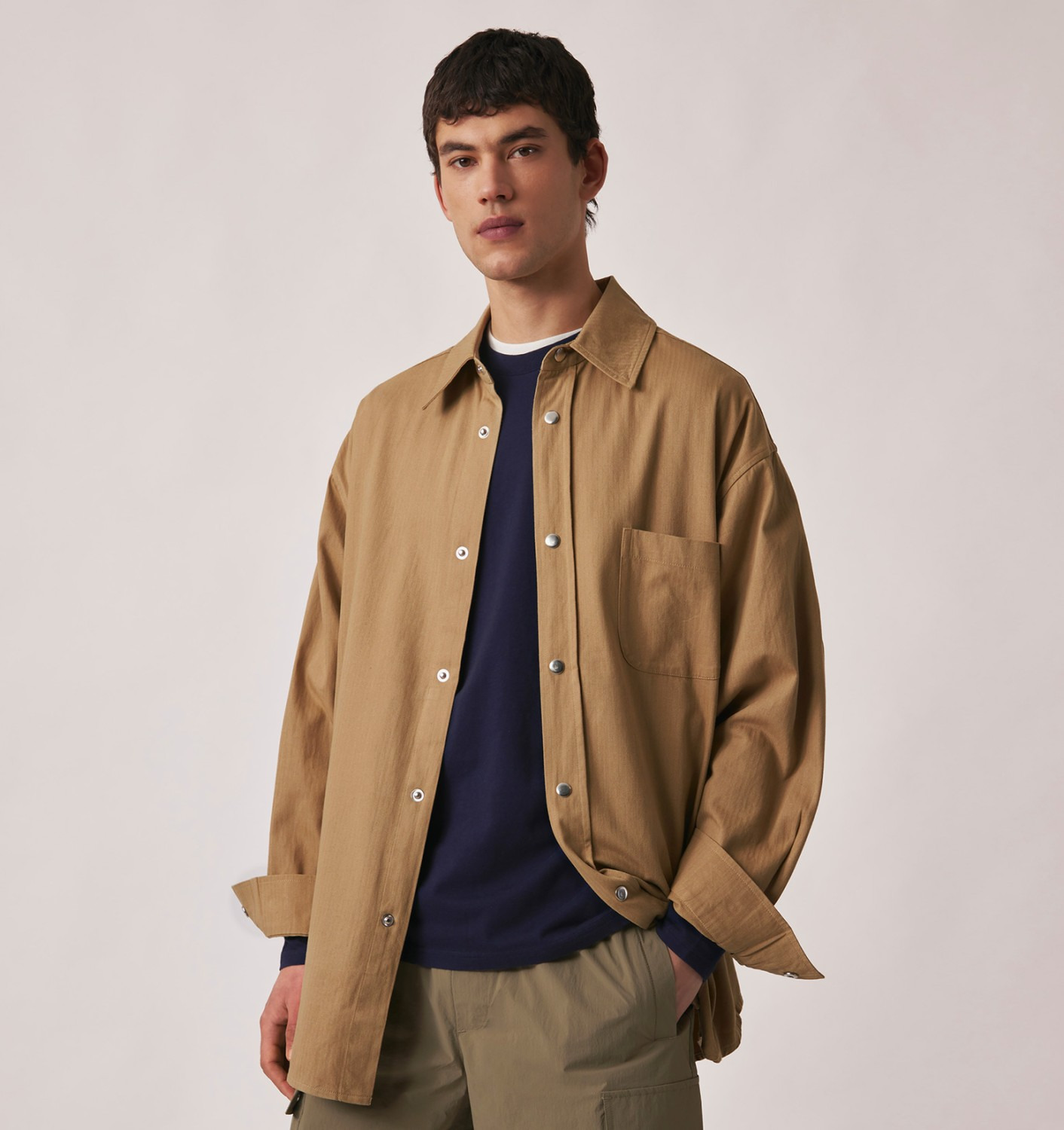 UNISEX HERRINGBONE OVERSHIRT - 4