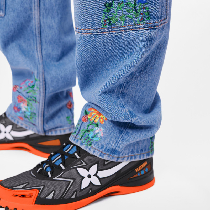 Flower Carpenter Denim Pants 4