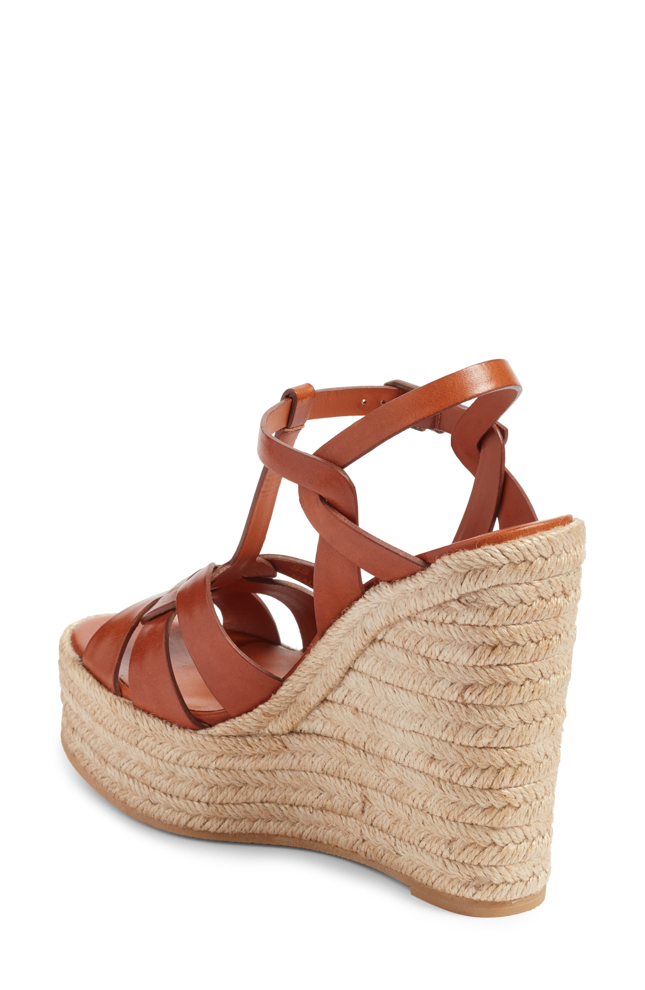 Saint Laurent Tribute Espadrille Wedge in Ambra at Nordstrom - 2