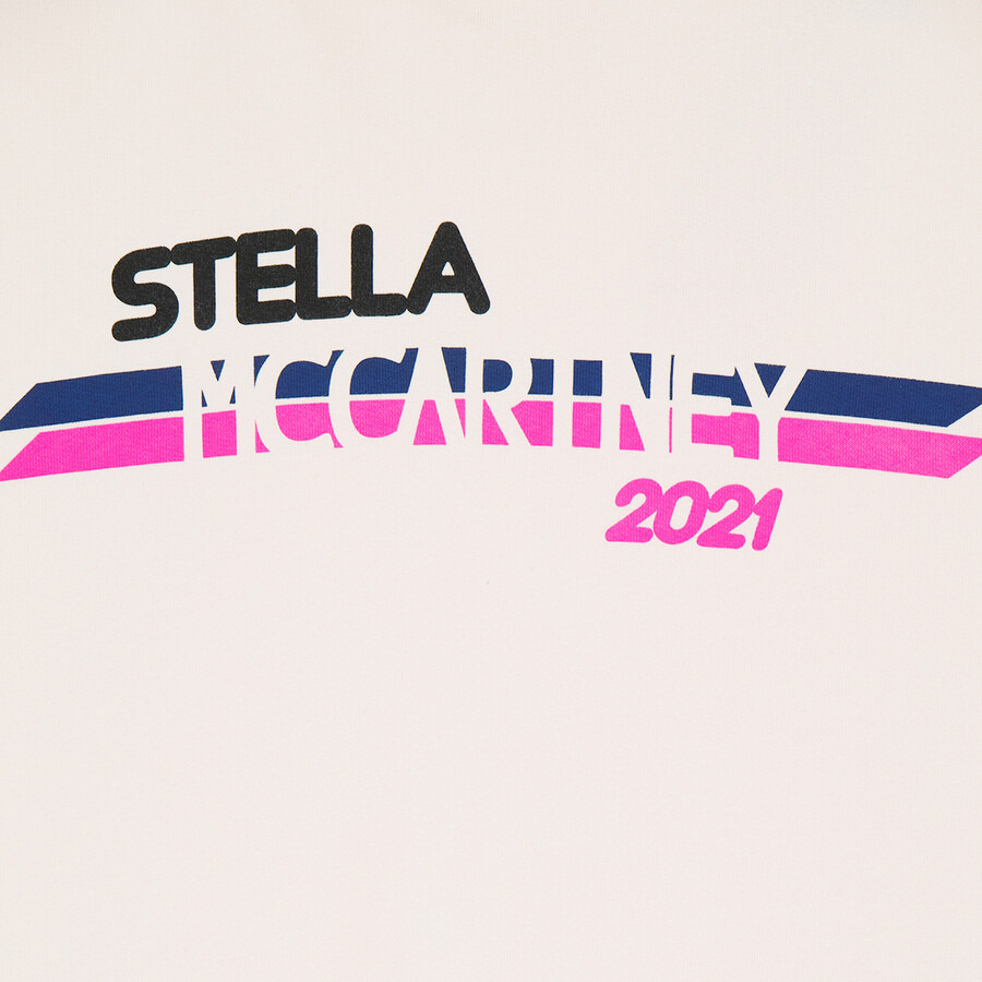 Stella Mccartney Ladies Cream Moto Logo-print Hoodie - 7