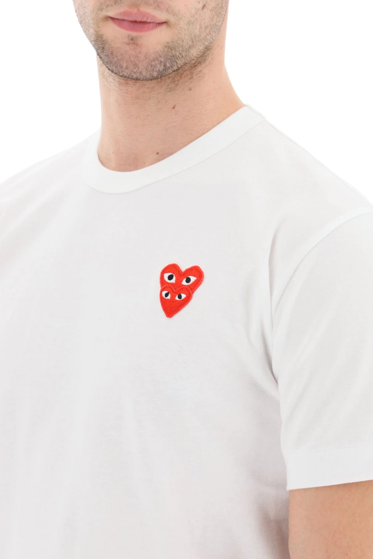 PLAY T-SHIRT WITH HEART LOGO PATCH - 5