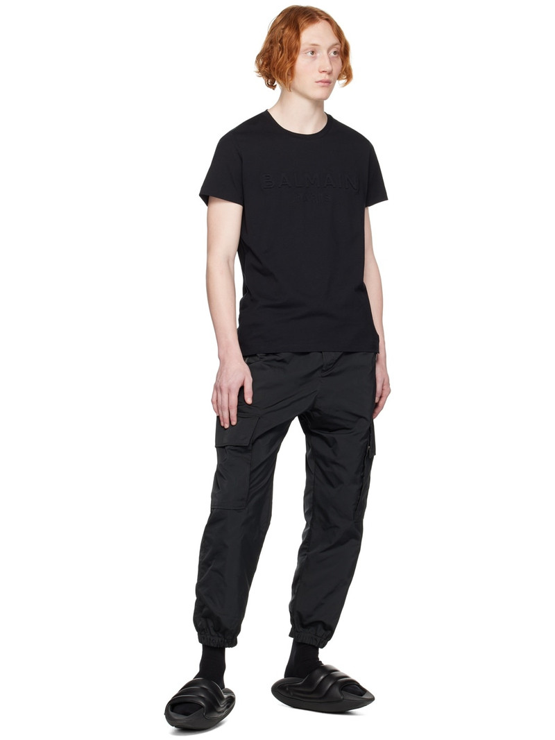 Balmain Black Embossed T-Shirt outlook
