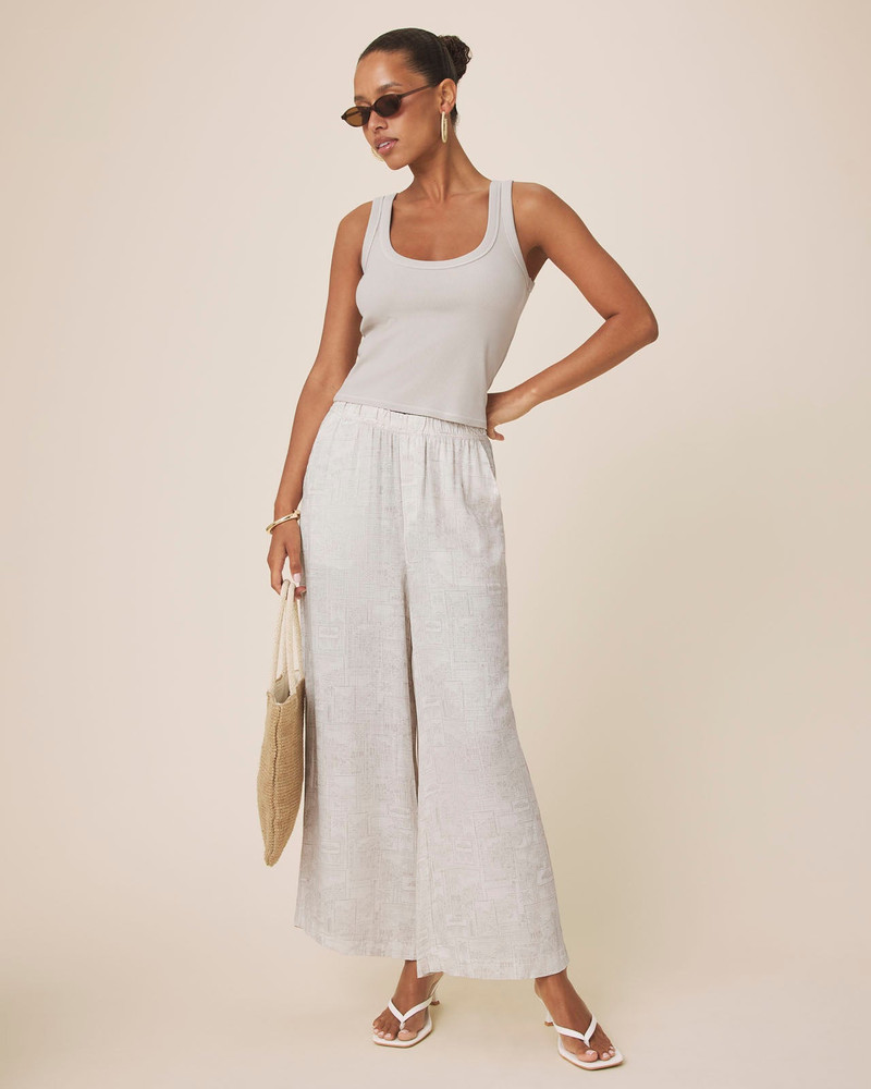 Splendid Angie Stamp Palazzo Pant outlook