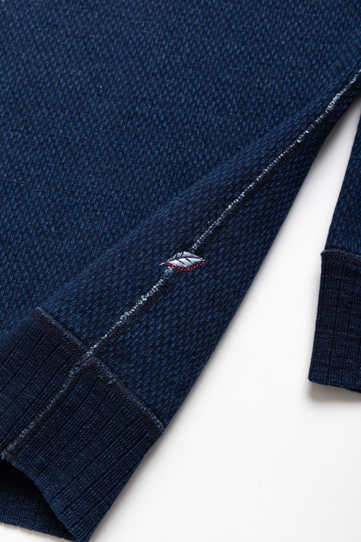 Yarn Dyed Indigo Sweatshirt - Indigo Sashiko - 7