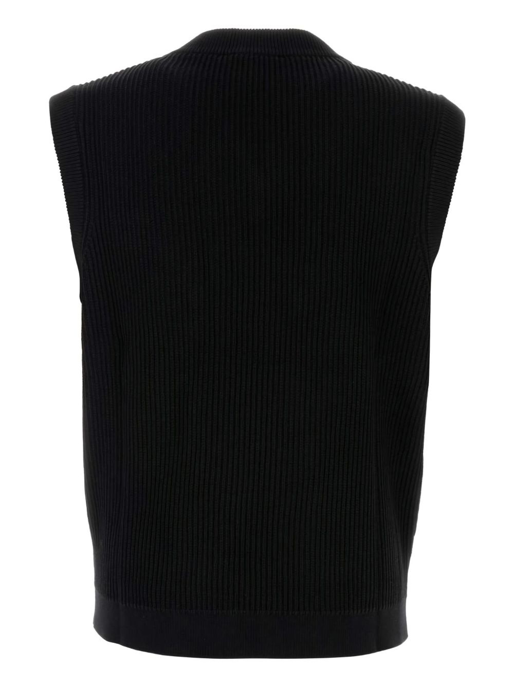 ribbed sleeveless vest - 2