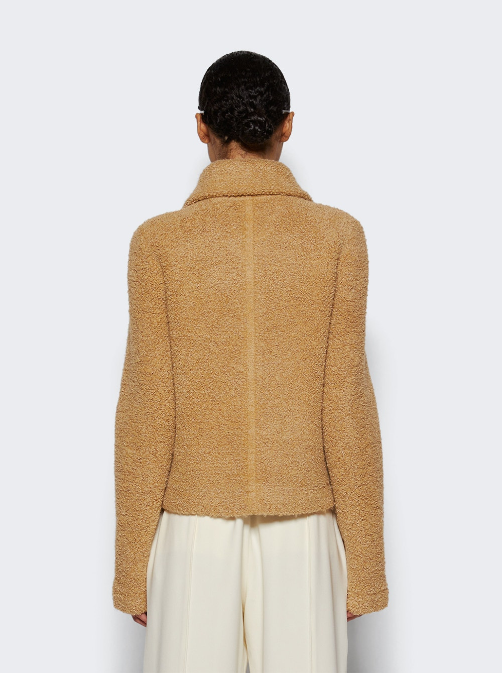 Sylvie Jacket In Loop Boucle Knit Light Camel - 5