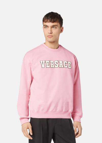 VERSACE Logo Shearling Sweater outlook