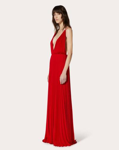 Valentino Pleated Georgette Evening Dress outlook