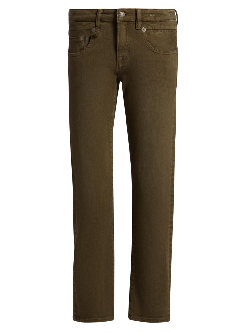 Women's Boy Straight-Leg Crop Jeans - Military Green Stretch 1