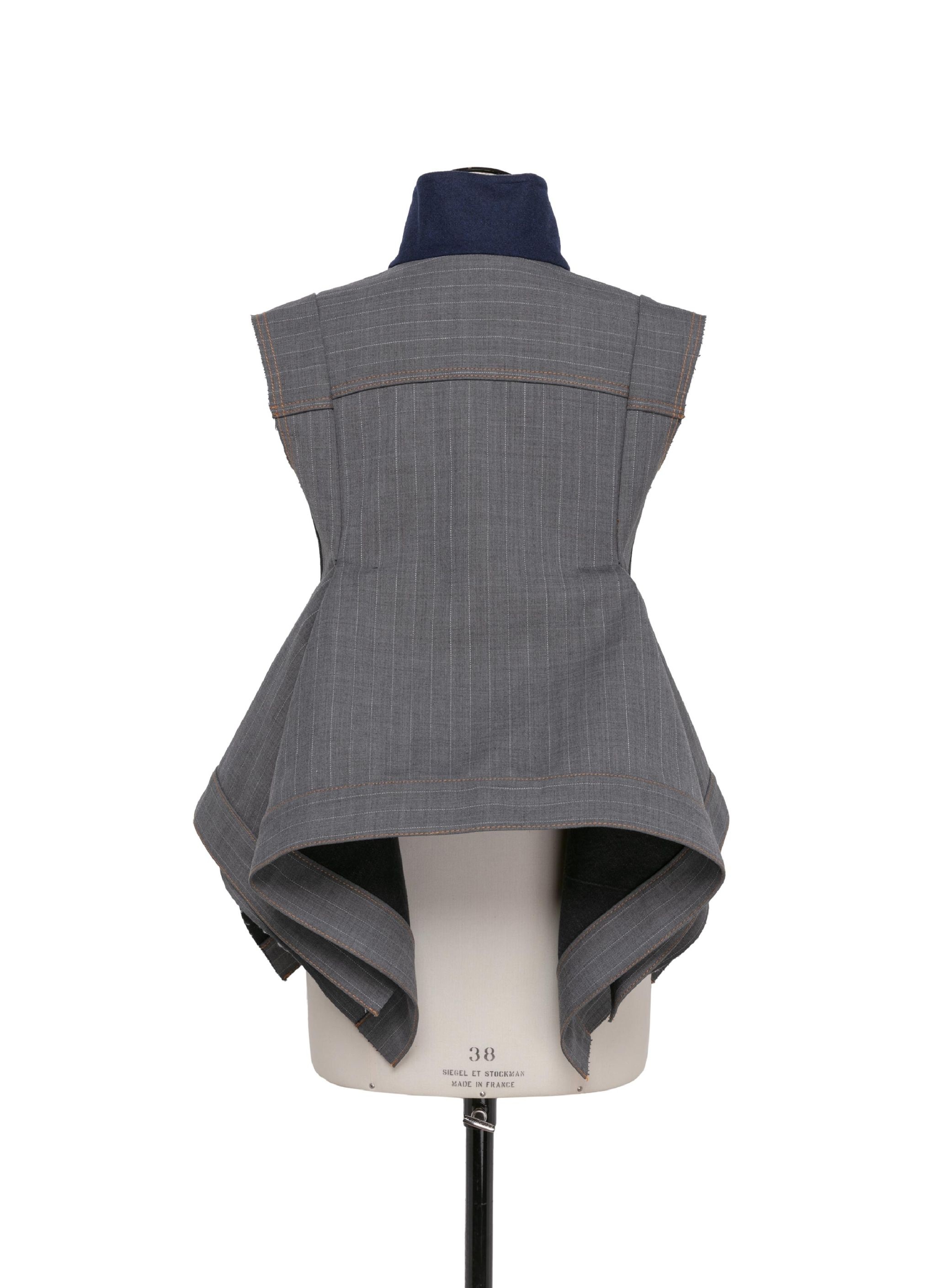 Chalk Stripe Bonding Vest - 4
