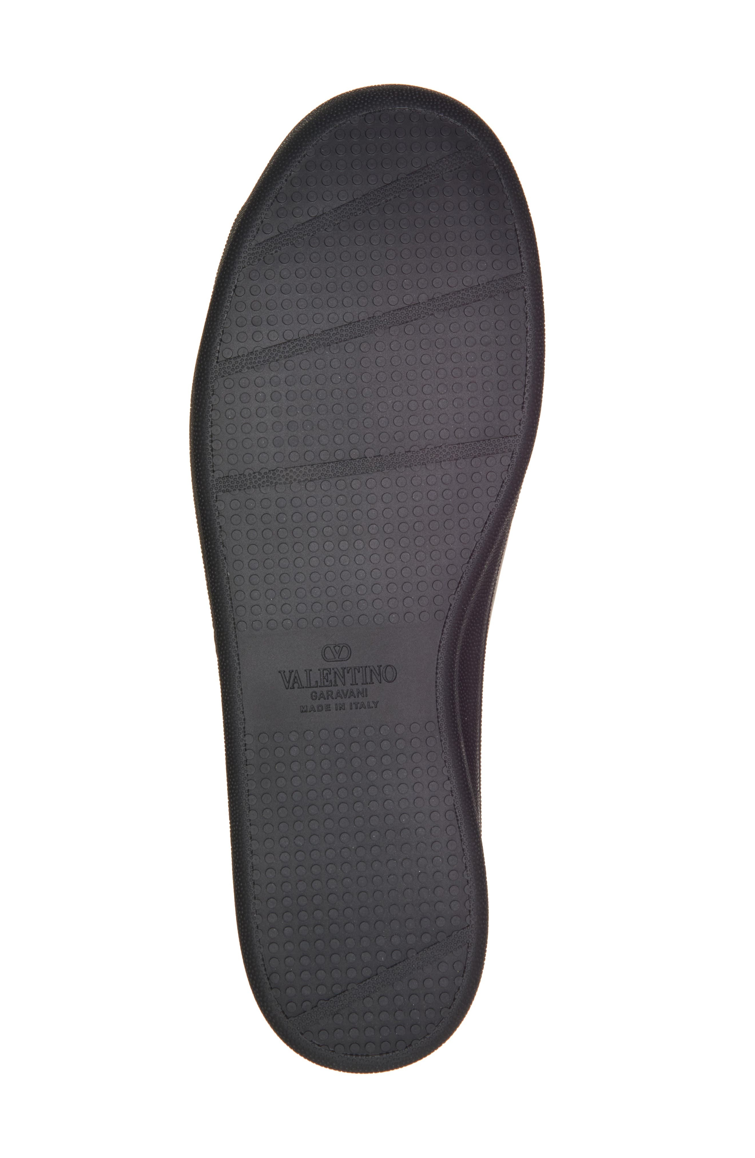 Valentino Garavani Calfskin Leather Sneaker in Nero/Pumpkin/Nero at Nordstrom - 6
