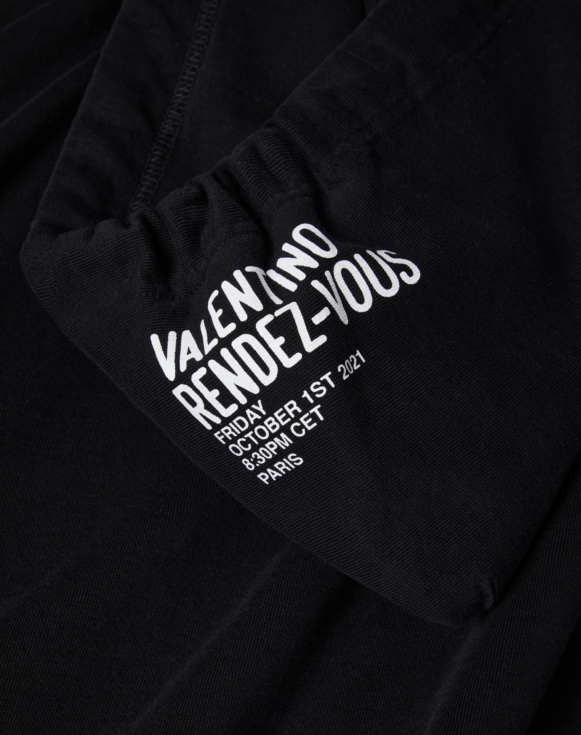 HOODED COTTON SWEATSHIRT WITH VALENTINO ARCHIVE 1985 PRINT - 3