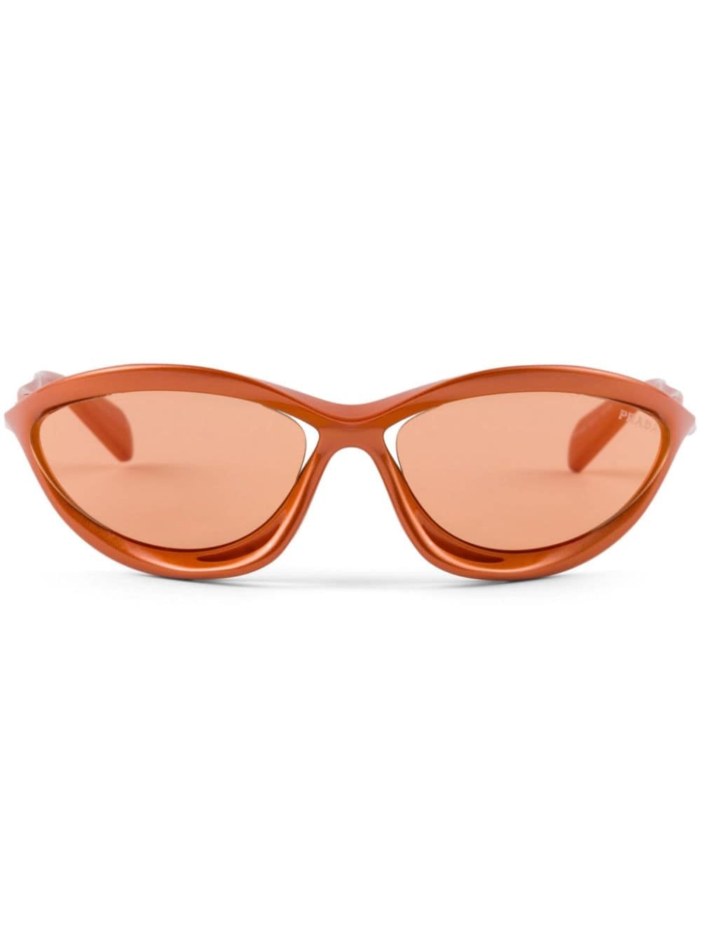 sculpted shield-frame sunglasses - 1