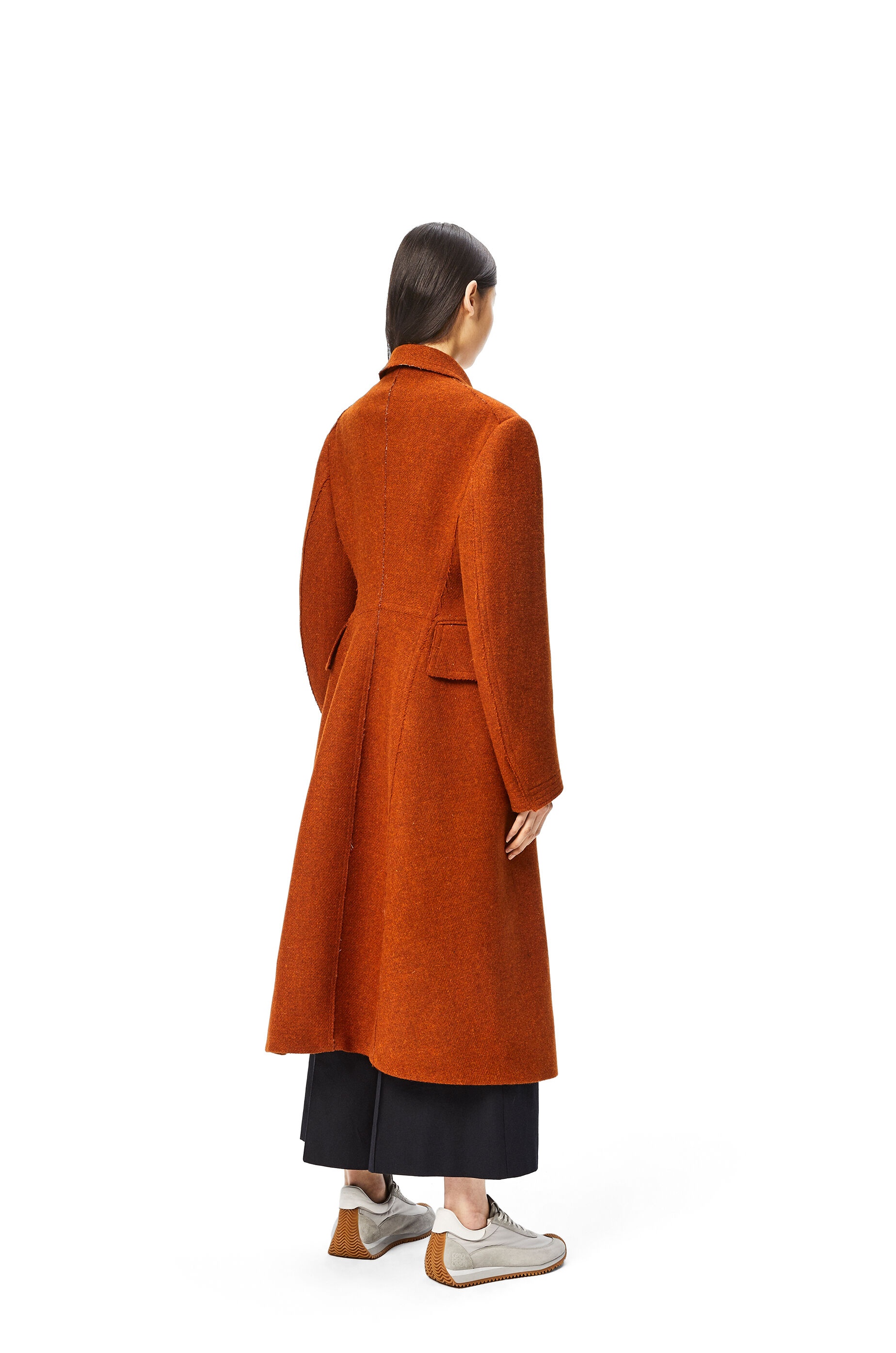 Military tweed coat in wool - 4