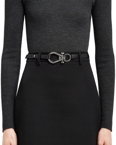 Prada Leather belt with buckle outlook
