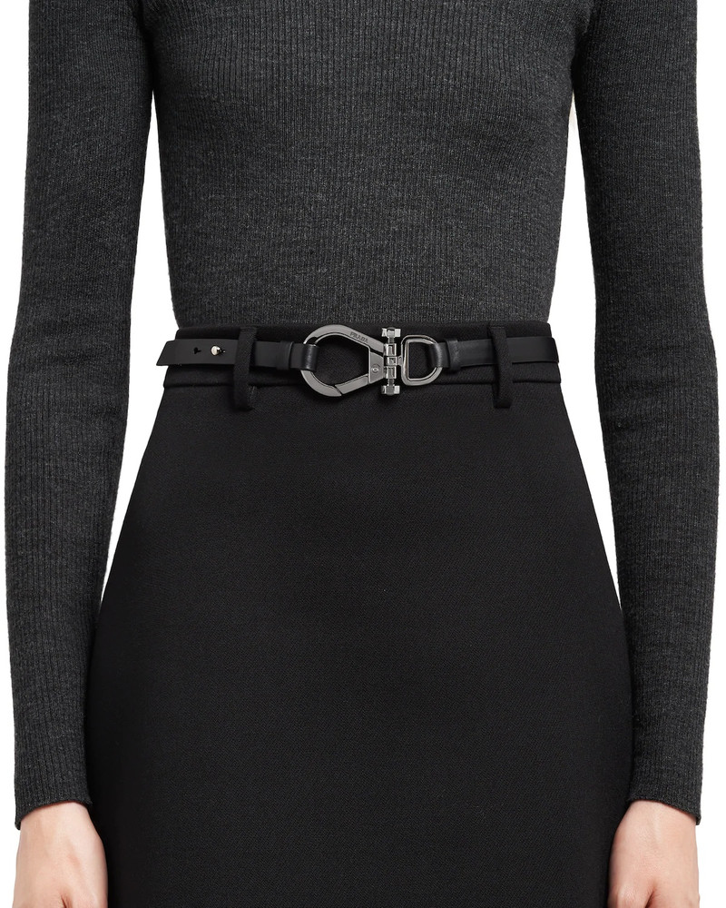 Prada Leather belt with buckle outlook