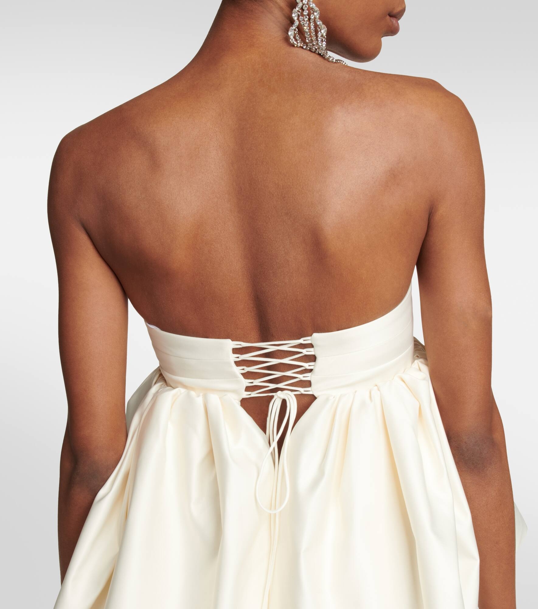 Strapless twill minidress - 6