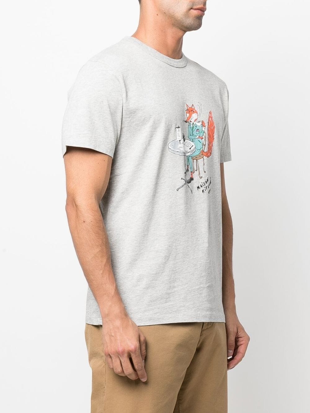 Oly Coffee Fox-print cotton T-Shirt - 2