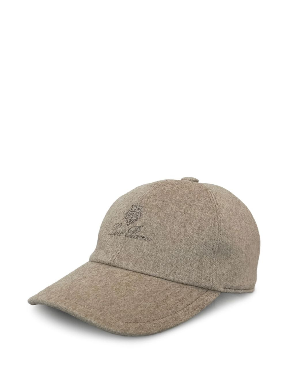 logo-embroidered wool cap - 1
