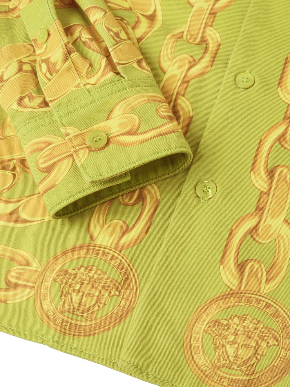 Medusa Chains-print shirt - 4