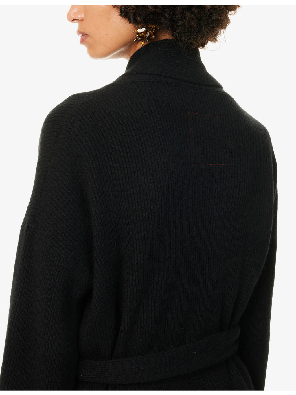 Wrap Shawl-Collar Cashmere Cardigan - 6