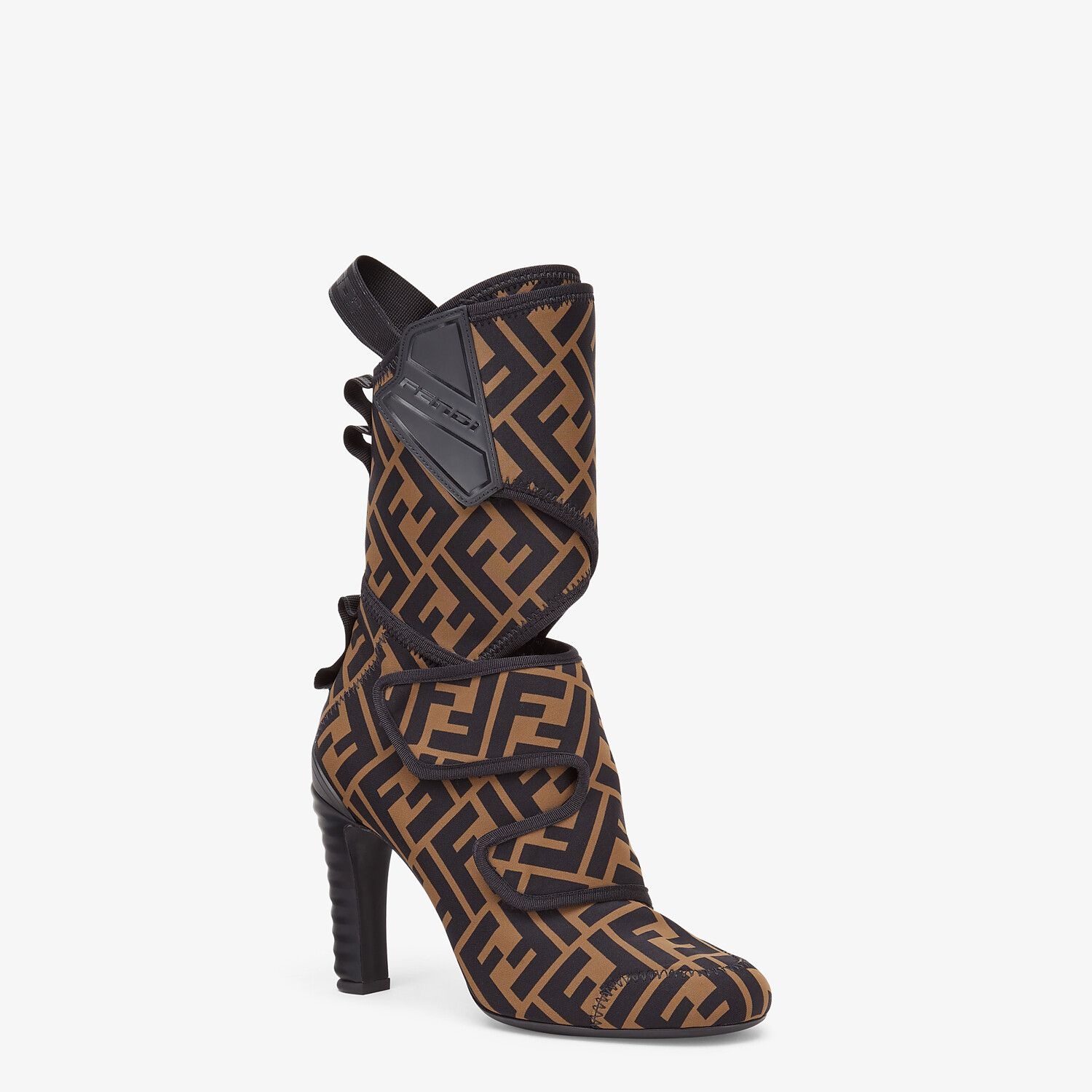 Promenade Booties in brown fabric - 2