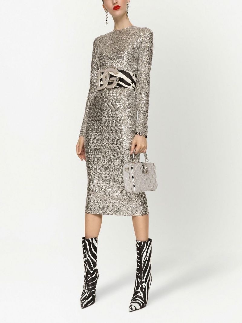 sequin-embellished long-sleeve dress - 2