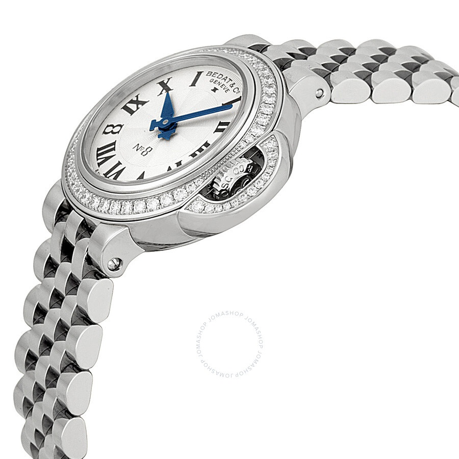 Bedat - Bedat No. 8 Silver Dial Stainless Steel Diamond Ladies Watch 827.041.600 - 2