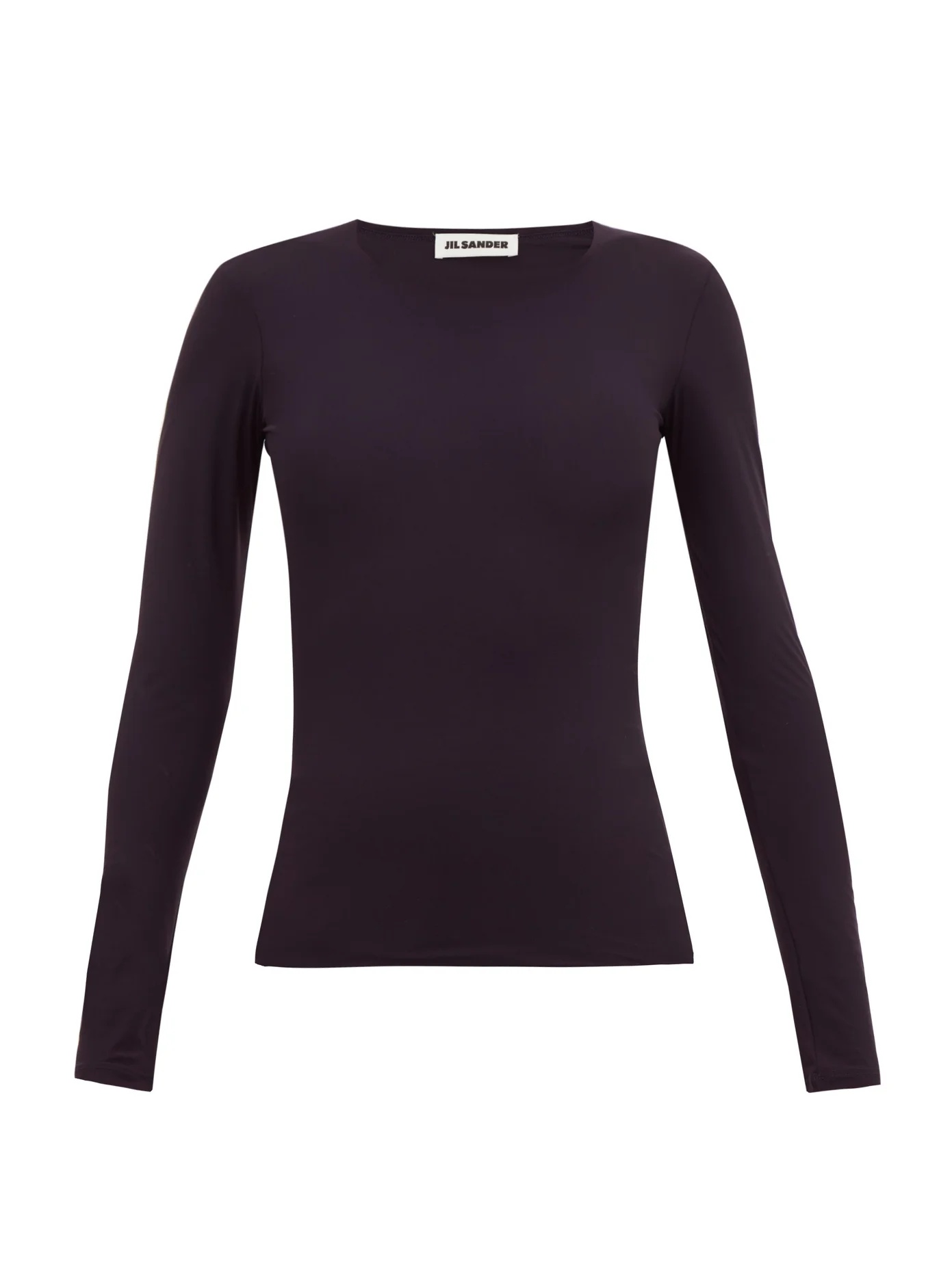 Round-neck jersey top - 1