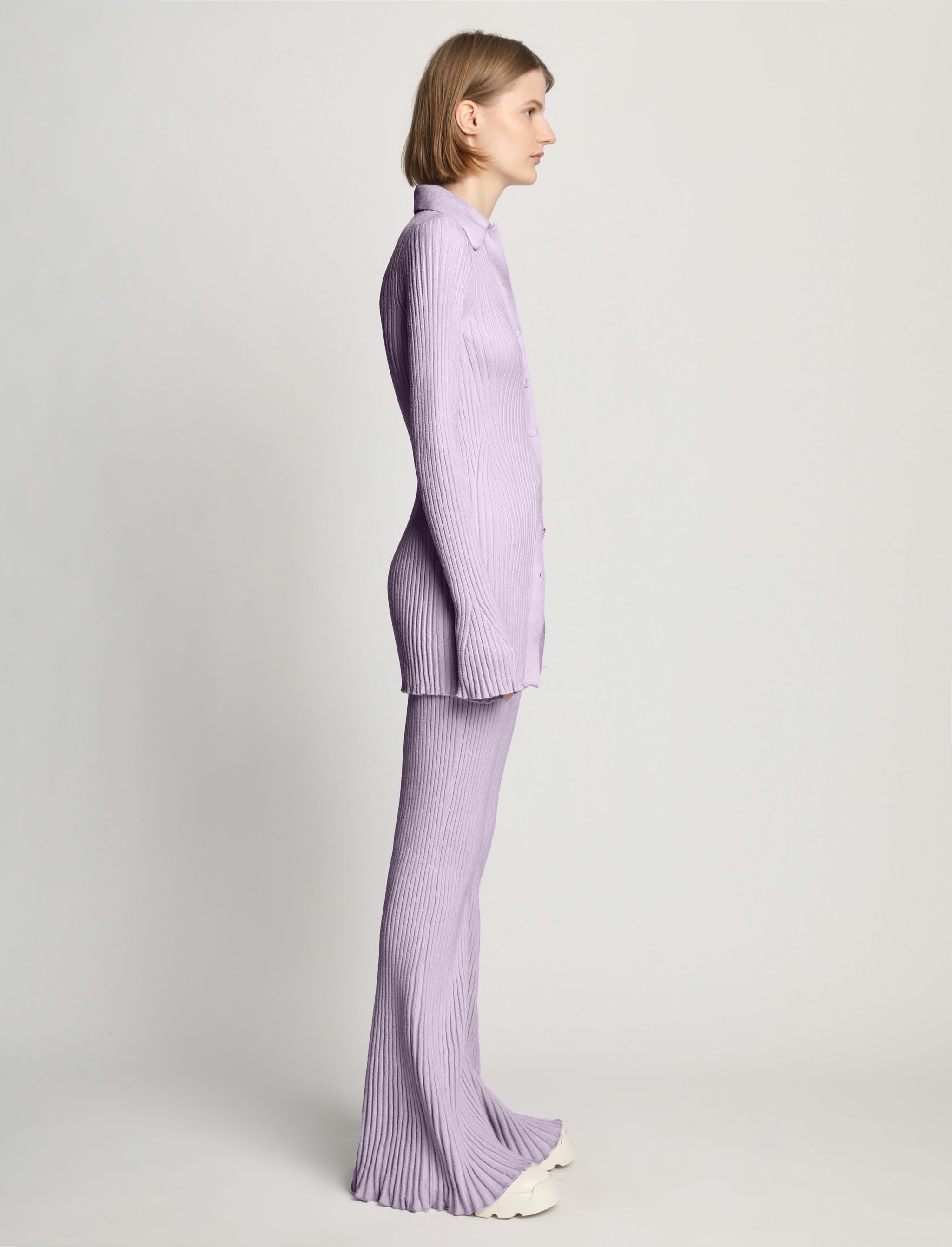 Velvet Rib Knit Shirt - 4