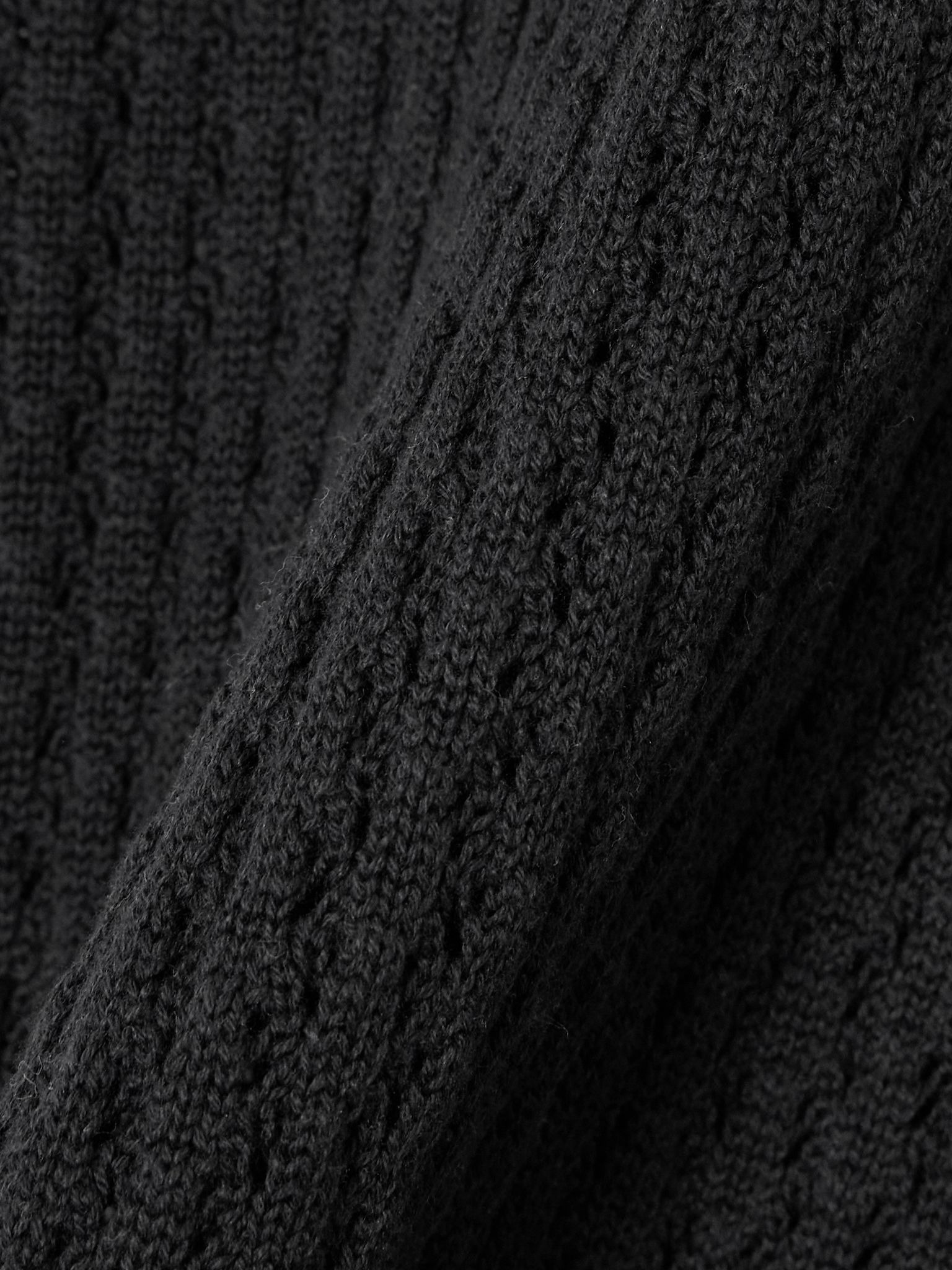 Pallay open-knit cotton maxi dress Black - 4