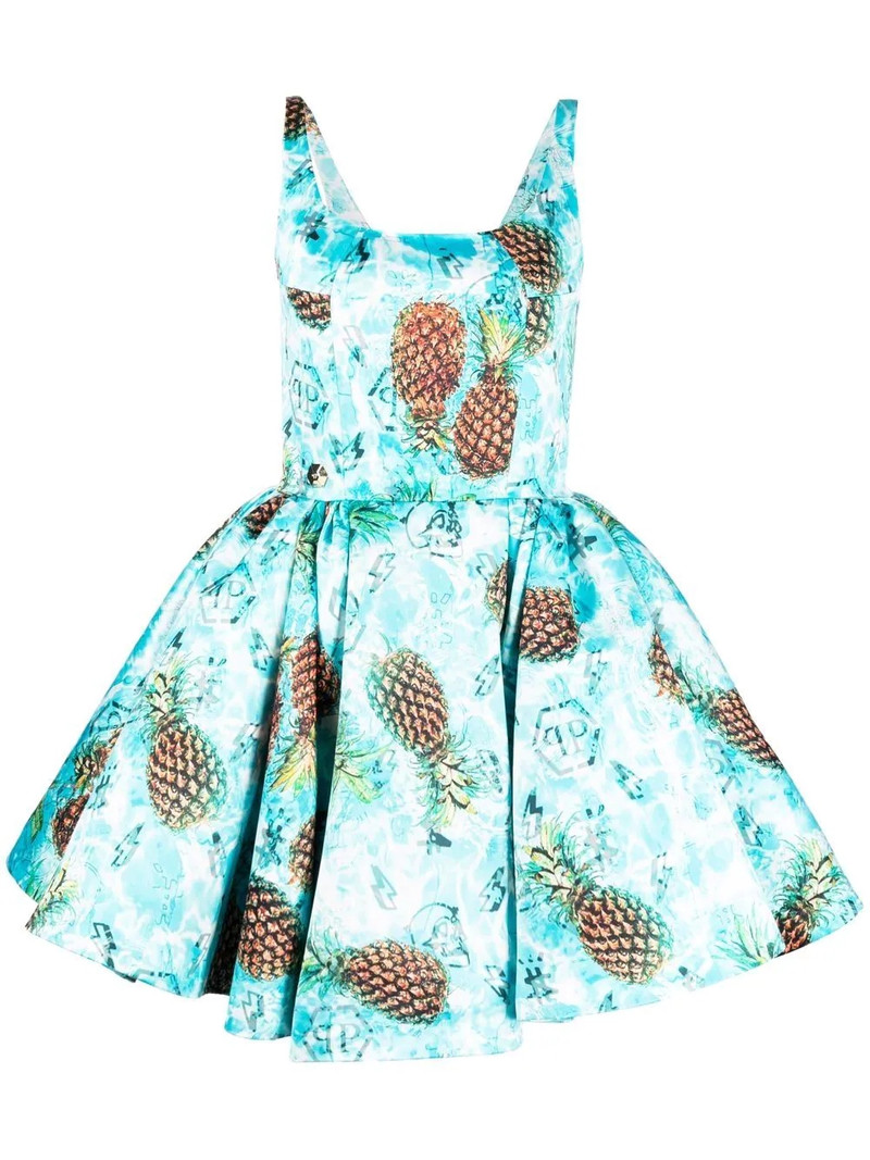 Duchesse pineapple skies-print mini dress 1