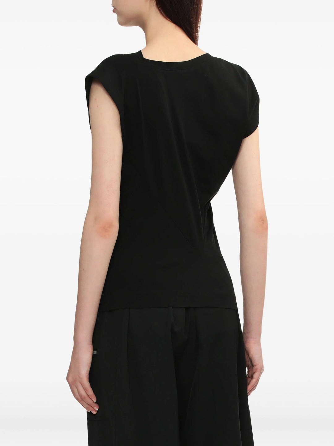 Draped Asymmetric T-Shirt - 4